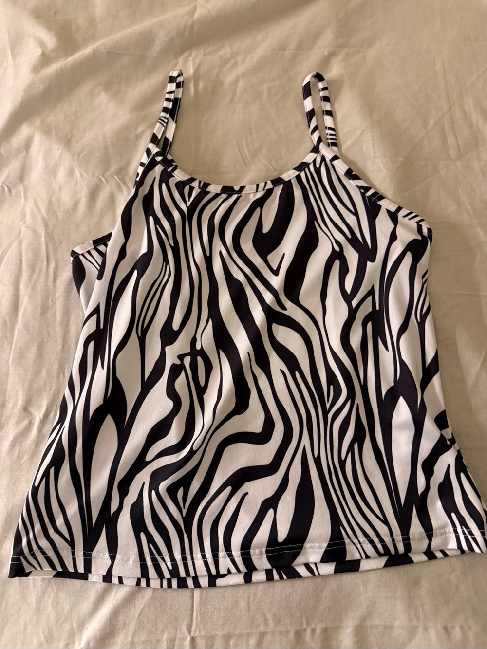 Black & White Zebra Print Tank Top